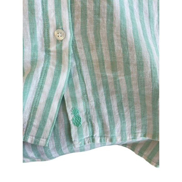 Tommy Bahama Turquoise Linen Button Front Top Size XL Tunic Beach Resort - Picture 11 of 15